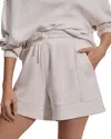 Varley Atrium Drawstring Shorts In Ivory Marl