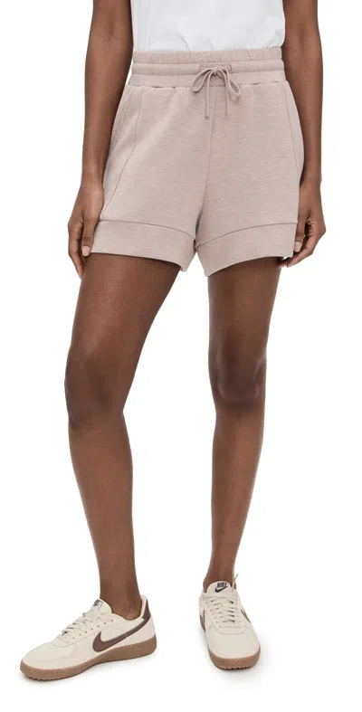 Varley Atrium High Rise Shorts Taupe Marl In Pink