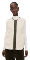 Varley Audrea Reversible Vest Sandshell/forest Night In Neutral