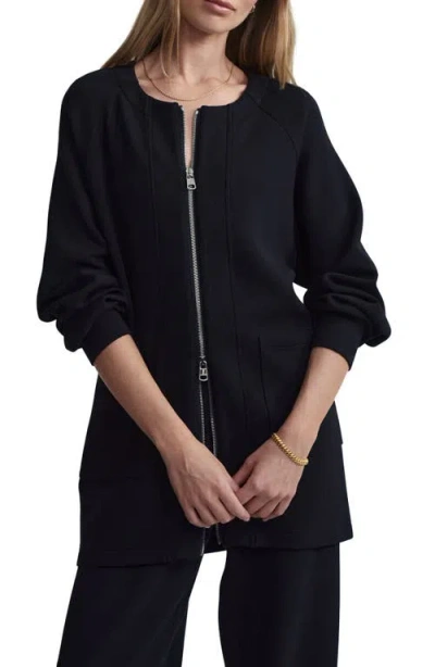 Varley Augusta Doublesoft® Zip-up Sweatshirt In Black