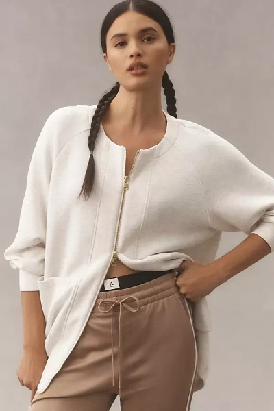 Varley Augusta Zip-up Sweatshirt In White