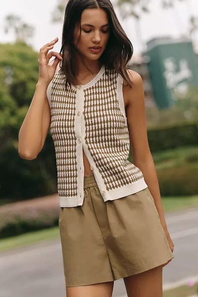 Varley Aura Cotton Knit Top In White
