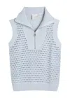 Varley Bains Half Zip Sweater Tank In Blue