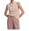Varley Bains Half-zip Knit Tank Top In Multi