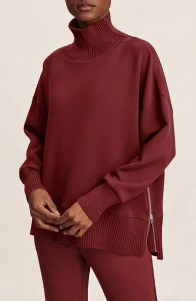 Varley Barker Turtleneck Sweatshirt In Red