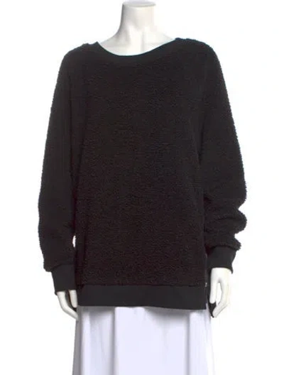 Pre-owned Varley Bateau Neckline Sweater In Black