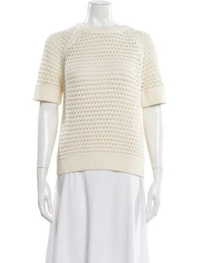 Pre-owned Varley Bateau Neckline Sweater In Neutral