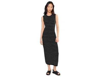 Varley Beesley Stitch Knit Midi Dress In Black