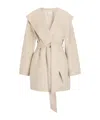 Varley Edgemere Belted Wool-blend Coat In Neutral