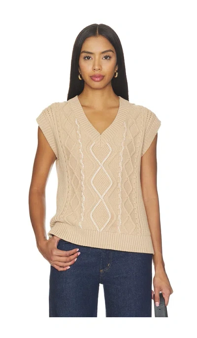 Varley Benedetta Knit Top In Light Taupe