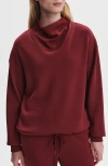 Varley Betsy Funnel Neck Sweatshirt In Burgundy