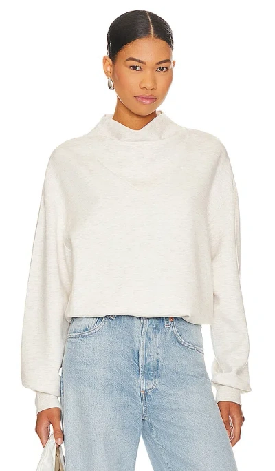 Varley Betsy Stretch-jersey Sweatshirt In Ivory