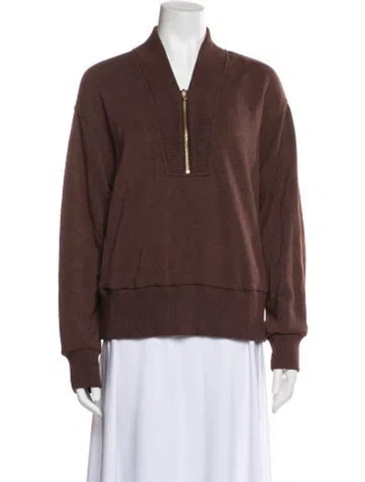 Pre-owned Varley Bomber Jacket In Brown