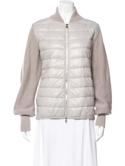 Pre-owned Varley Bomber Jacket In Gray