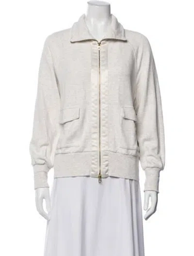 Pre-owned Varley Bomber Jacket In Neutral