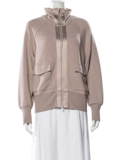Pre-owned Varley Bomber Jacket In Neutral