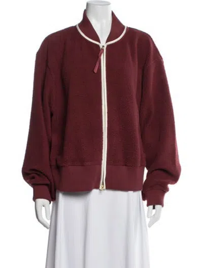 Pre-owned Varley Bomber Jacket In Red