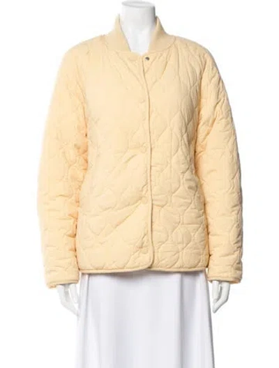 Pre-owned Varley Bomber Jacket In Yellow