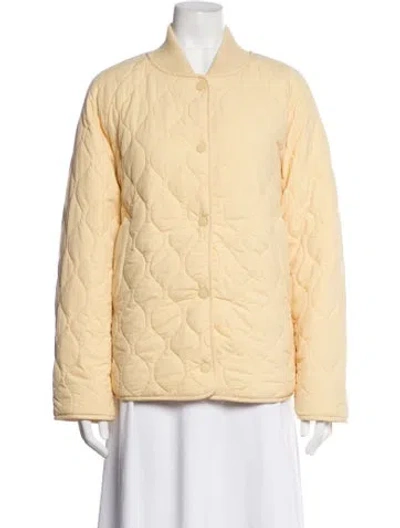 Pre-owned Varley Bomber Jacket In Yellow