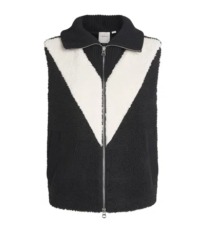 Varley Bouclé Sherpa Caspian Gilet In Black