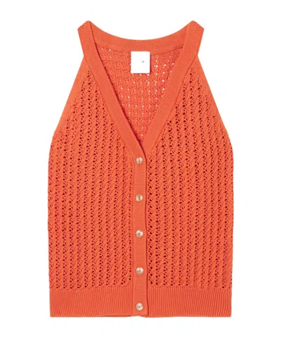 Varley Bright Orange Vest In Red