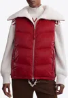 Varley Brock Fleece Lined Puffer Vest In Red