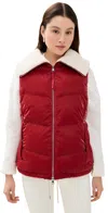 Varley Brock Puffer Vest Red Dahlia In Red Dahlia
