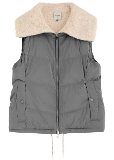 Varley Brock Quilted Shell Gilet In Blue