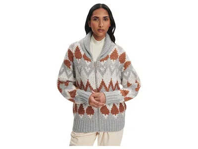 Varley Brockley Jacquard Knit Jacket In Gray