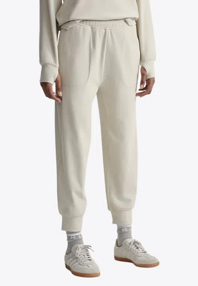 Varley Brushed Rib Slim Cuff Pants In Cream