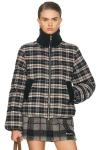 Varley Brushed-flannel Check Bryony Puffer Jacket In Multi