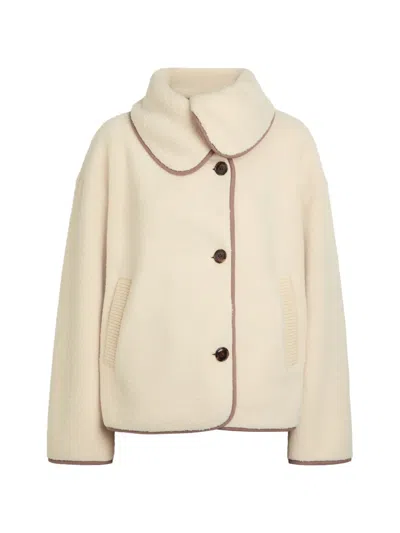 Varley Button Trim Jacket In Neutral