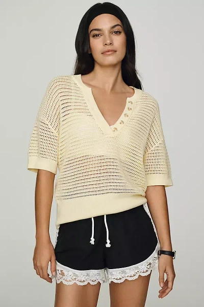 Varley Callie Short-sleeve Pullover In Yellow