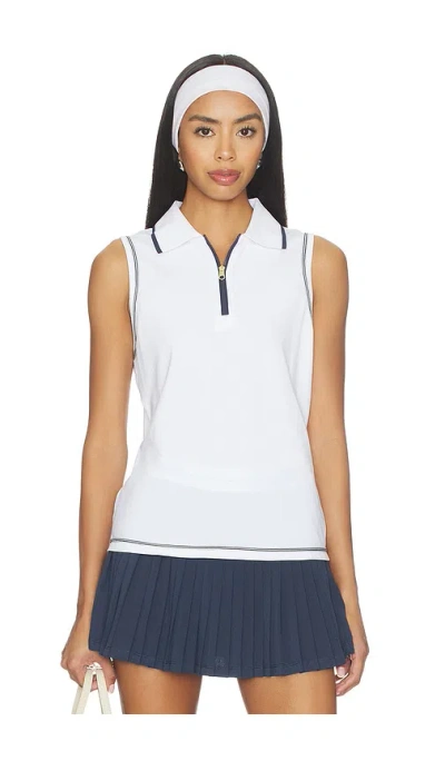 Varley Cammie Performance Tank Top In White
