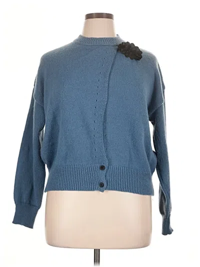Pre-owned Varley Cardigan Sweater In Blue