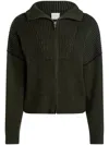 Varley Carmen Zip-up Ribbed Cardigan In Green