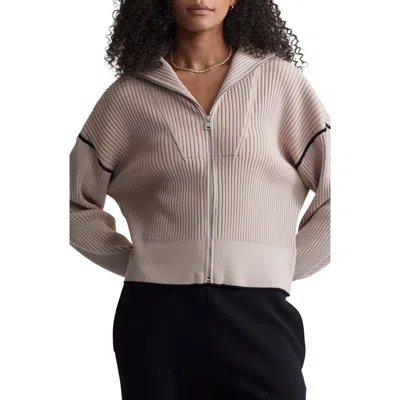 Varley Carmen Rib Knit Zip-up Cardigan