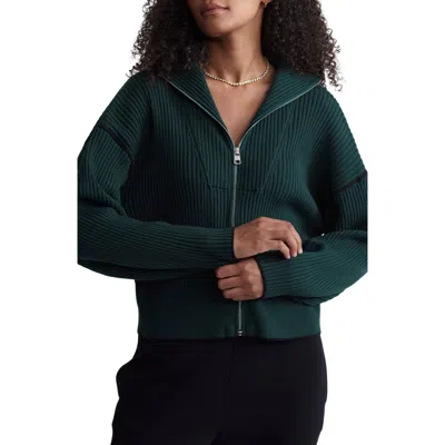 Varley Carmen Rib Knit Zip-up Cardigan