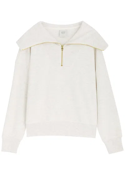 Varley Catherine Half-zip Stretch-jersey Sweatshirt In Ivory