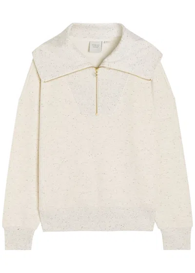 Varley Catherine Half-zip Stretch-jersey Sweatshirt In White