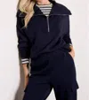 Varley Catherine Half Zip Sweat In Navy In Blue