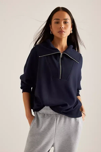 Varley Catherine Half-zip Sweatshirt In Blue