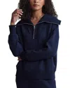 Varley Vine Ottoman Half Zip Pullover In Sky Captain
