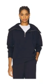 Varley Vine Ottoman Half Zip Pullover In Sky Captain
