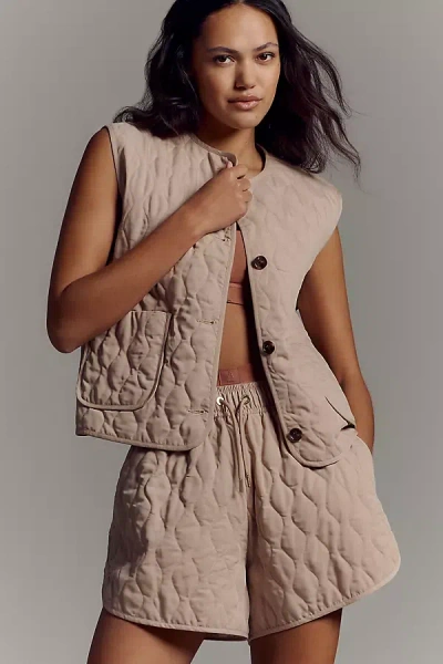 VARLEY CATRINE QUILTED DRAWSTRING SHORTS