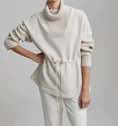 Varley Cavello Longline Turtleneck Sweater In White