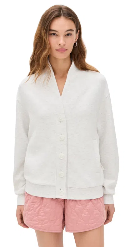 Varley Celeste Button Through Sweater Ivory Marl