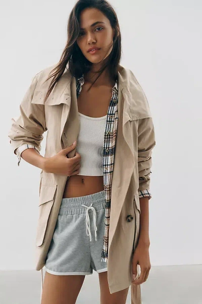 Varley Celina Belted Trench Jacket In Brown