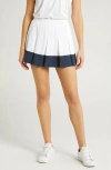 Varley Chase High Waist Skort In White/ Blue Nights