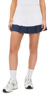 Varley Chase High Waist Skort In White/blue Nights